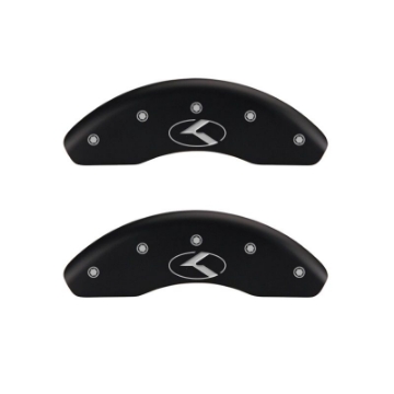 Picture of MGP 4 Caliper Covers Engraved Front & Rear MGP Red Finish Silver Characters 2018 Tesla S