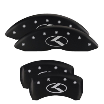Picture of MGP 4 Caliper Covers Engraved Front & Rear MGP Red Finish Silver Characters 2018 Genesis G80