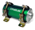 Picture of Fuelab Prodigy High Flow Carb In-Line Fuel Pump w-External Bypass - 1800 HP - Green