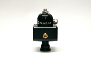 Picture of Fuelab 575 Carb Adjustable Mini FPR Blocking 1-3 PSI 1 -6AN In 2 -6AN Out - Black