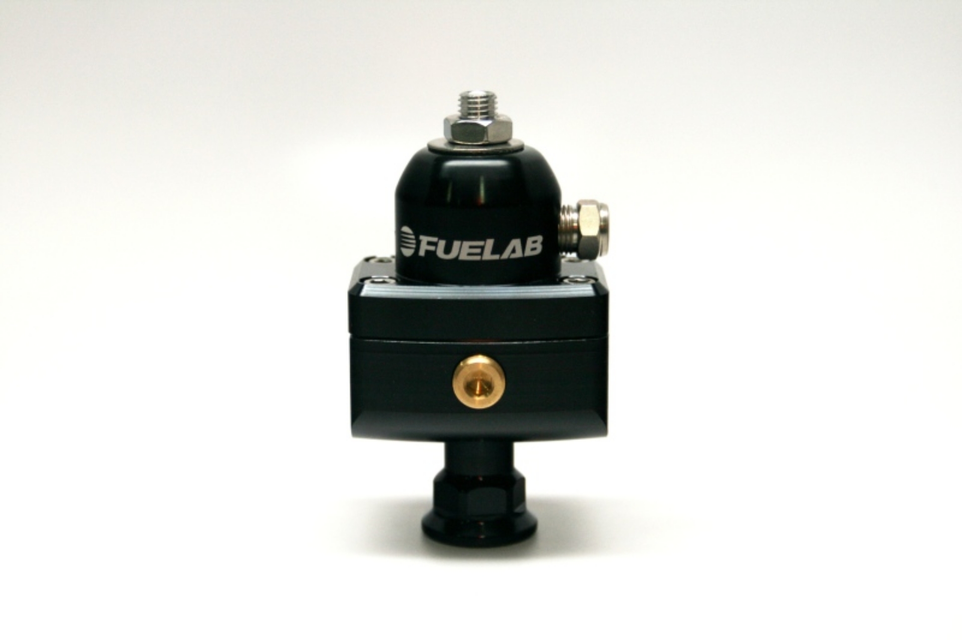 Picture of Fuelab 575 Carb Adjustable Mini FPR Blocking 10-25 PSI 1 -6AN In 2 -6AN Out - Black