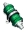 Picture of Fuelab 818 In-Line Fuel Filter Standard -8AN In-Out 40 Micron Stainless - Green