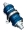 Picture of Fuelab 818 In-Line Fuel Filter Standard -10AN In-Out 40 Micron Stainless - Blue
