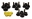 Picture of Energy Suspension 94-98 Dodge Ram Black Front Control Arm Bushing Set