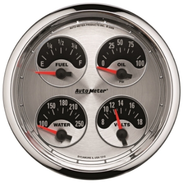 Picture of Autometer 5inch Kit Box - Tach Speedo Combo - Oil Pressure - Water Temp - Volt - Fuel Leve