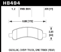 Picture of Hawk 03-10 Chevy Express - GMC Savana Various Models Performance Ceramic Street Rear Brake Pads