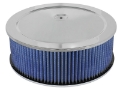 Picture of aFe MagnumFLOW Air Filters Round Racing P5R A-F Chrome Assy 14x5: Blk-Blue E-M