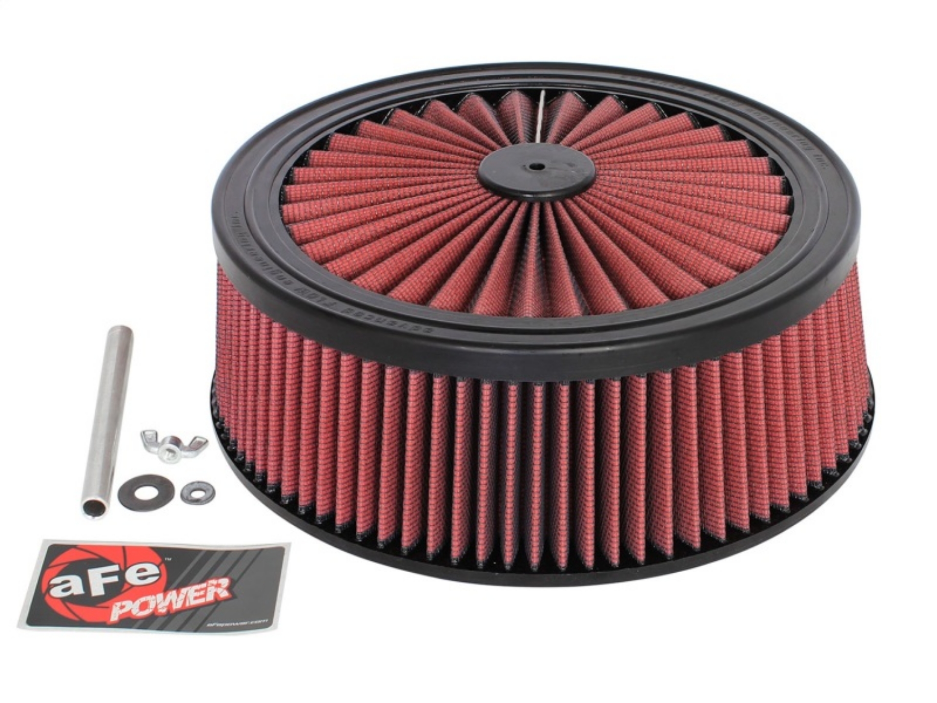 Picture of aFe MagnumFLOW Air Filters Round Racing P5R A-F TOP Racer 14D x 5H Blk-Red