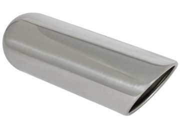 Picture of aFe MACHForce XP Exhausts Tips SS-304 EXH Tip 3In x 4Out x 12L Sgl-Ang Weld On
