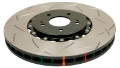 Picture of DBA 04-07 STi-2017 BRZ w-Perf- Pkg- 10 Hole Front Slotted 5000 Series 2-PC Rotor Assembled w-Blk Hat