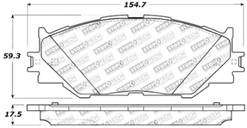 Picture of StopTech Performance 06-10 Lexus IS250 Front Brake Pads