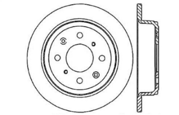 Picture of StopTech 90-96 Acura Integra - 97-01 Integra Exc- Type R Slotted & Drilled Right Rear Rotor