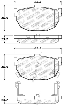 Picture of StopTech Performance Hyundai Elantra-Tiburon - Kia Spectra - Nissan Maxima-Stanza Rear Brake Pads