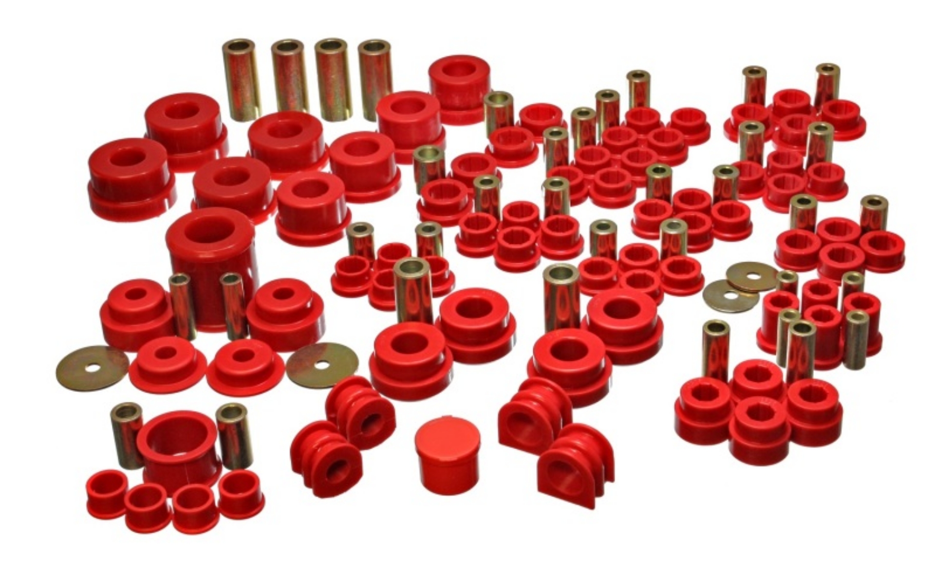 Picture of Energy Suspension 02-09 Nissan 350Z - 03-07 Infiniti G35 Coupe Red Hyper-Flex Master Bushing Set