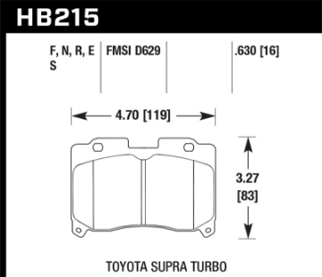Picture of Hawk 93-98 Toyota Supra TT HT-10 Race Front Brake Pads