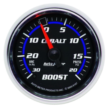 Picture of Autometer Cobalt 52mm 20psi mechanical Boost Gauge