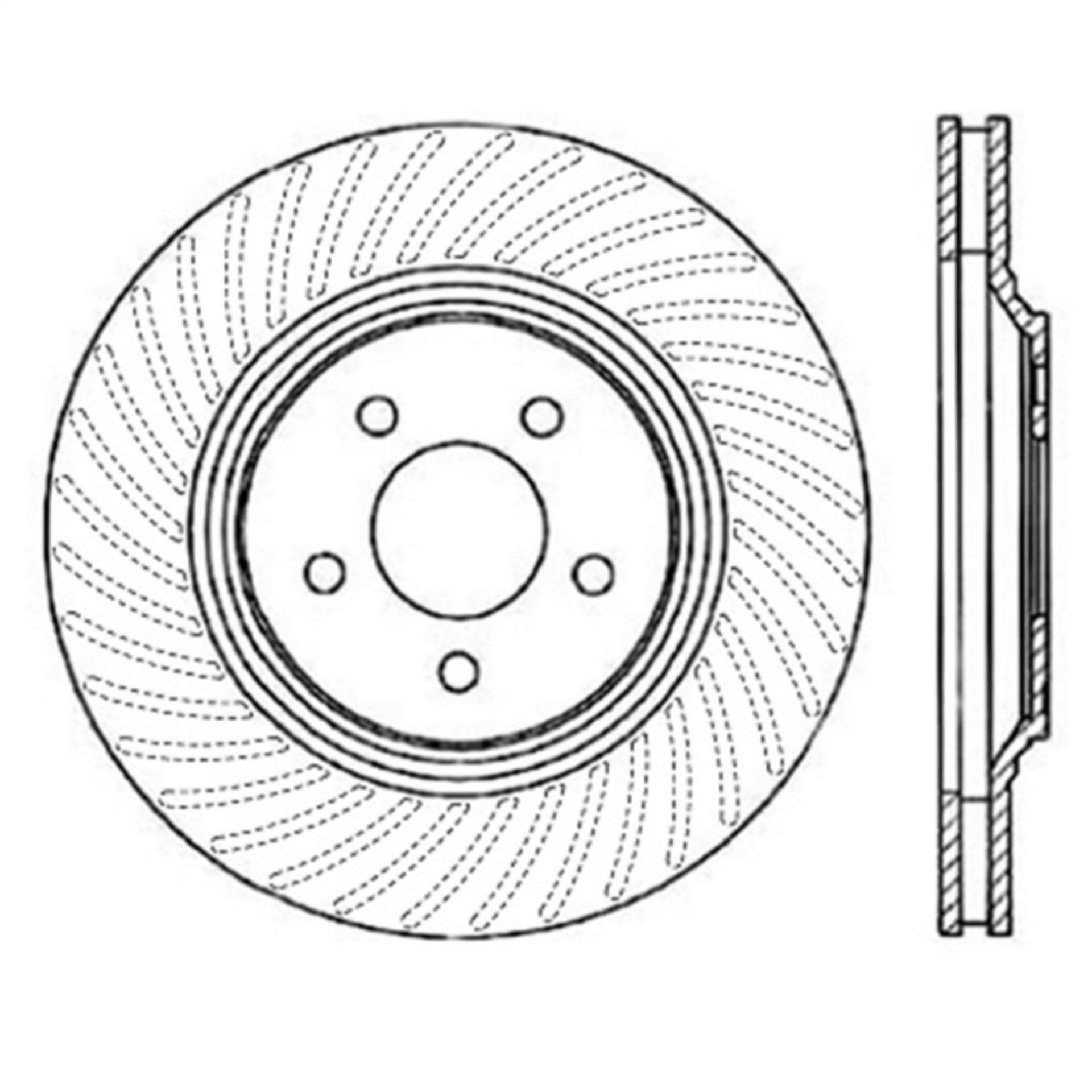 Picture of StopTech Power Slot 94-04 Ford Mustang Front Left Slotted Rotor