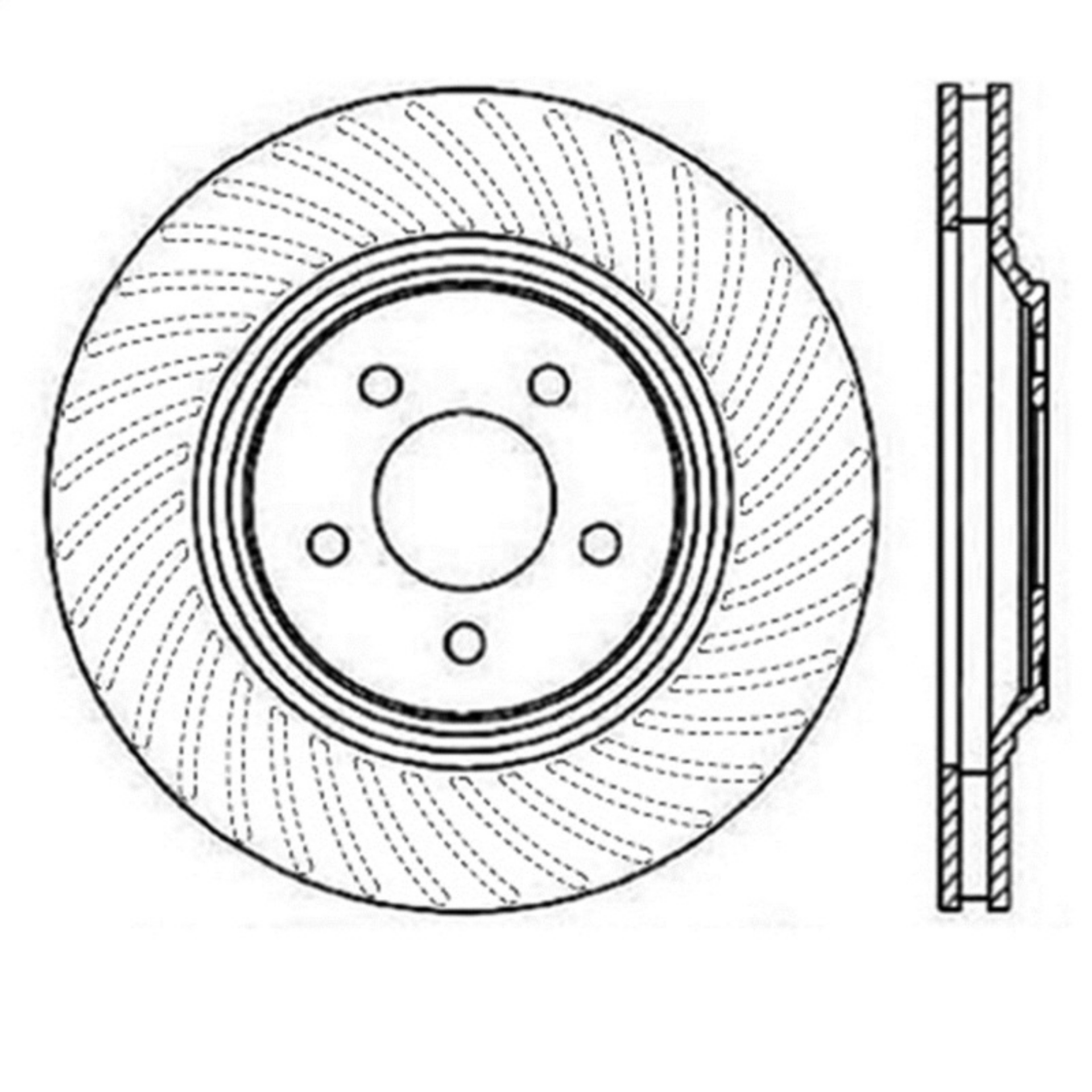 Picture of StopTech Power Slot 94-04 Ford Mustang Front Right Slotted Rotor