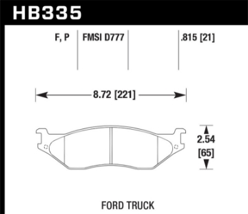 Picture of Hawk 99-04 Ford F-450  - 98-04 F53 - 01-04 F-550  Street Front & Rear Brake Pads