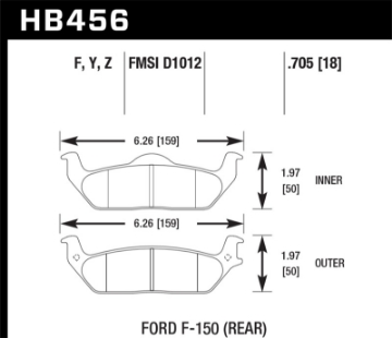 Picture of Hawk 04-11 Ford F-150 -  06-08 Lincoln Mark LT Rear LTS Street Brake Pads