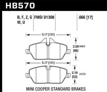 Picture of Hawk Performance Ceramic Street Brake Pads