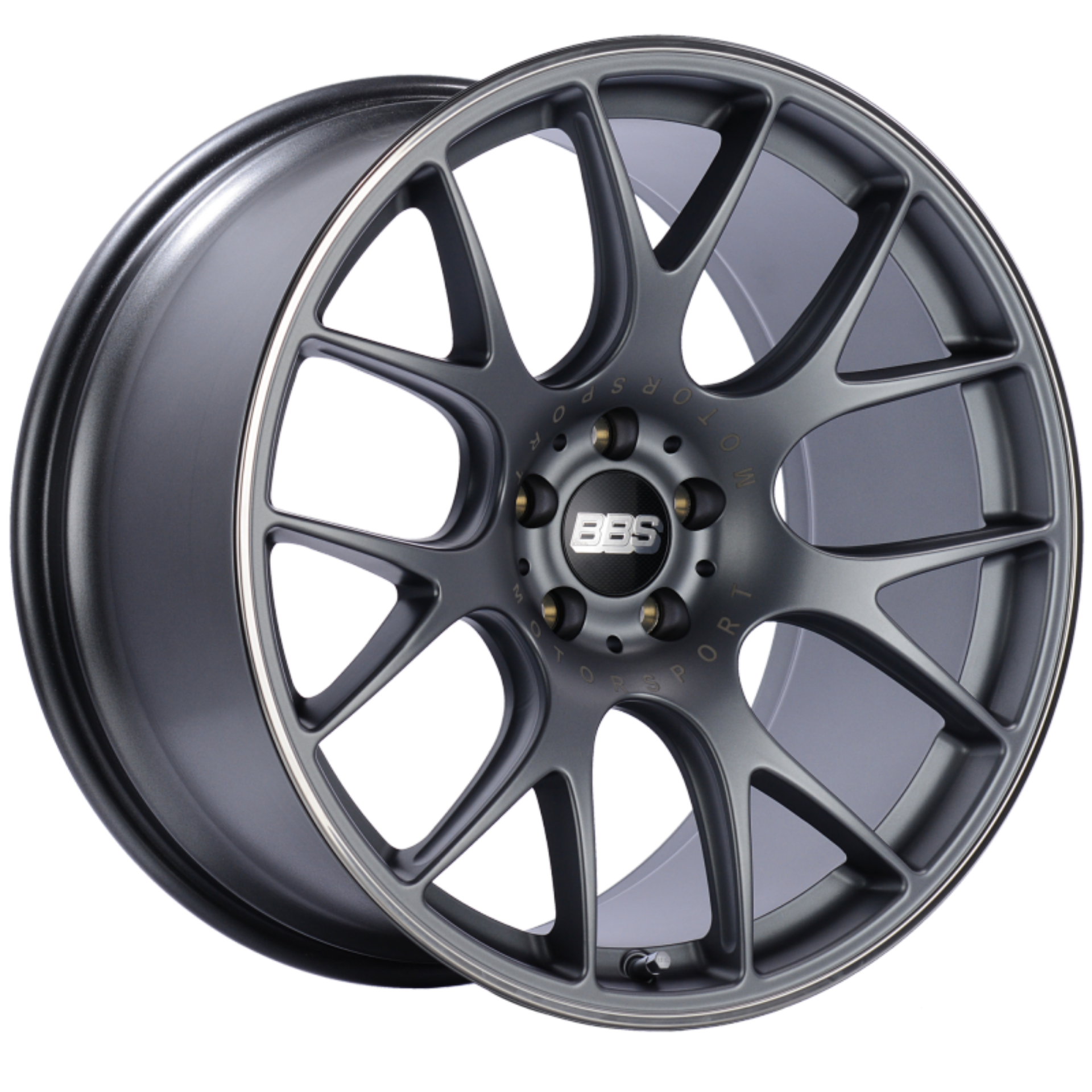 Picture of BBS CH-R 20x10-5 5x112 ET25 Satin Titanium Polished Rim Protector Wheel -82mm PFS-Clip Required