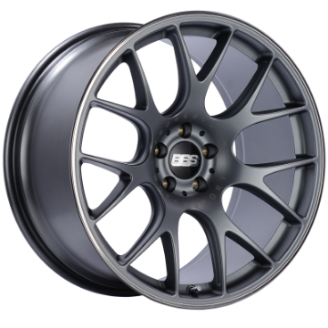 Picture of BBS CH-R 20x10-5 5x112 ET25 Satin Titanium Polished Rim Protector Wheel -82mm PFS-Clip Required