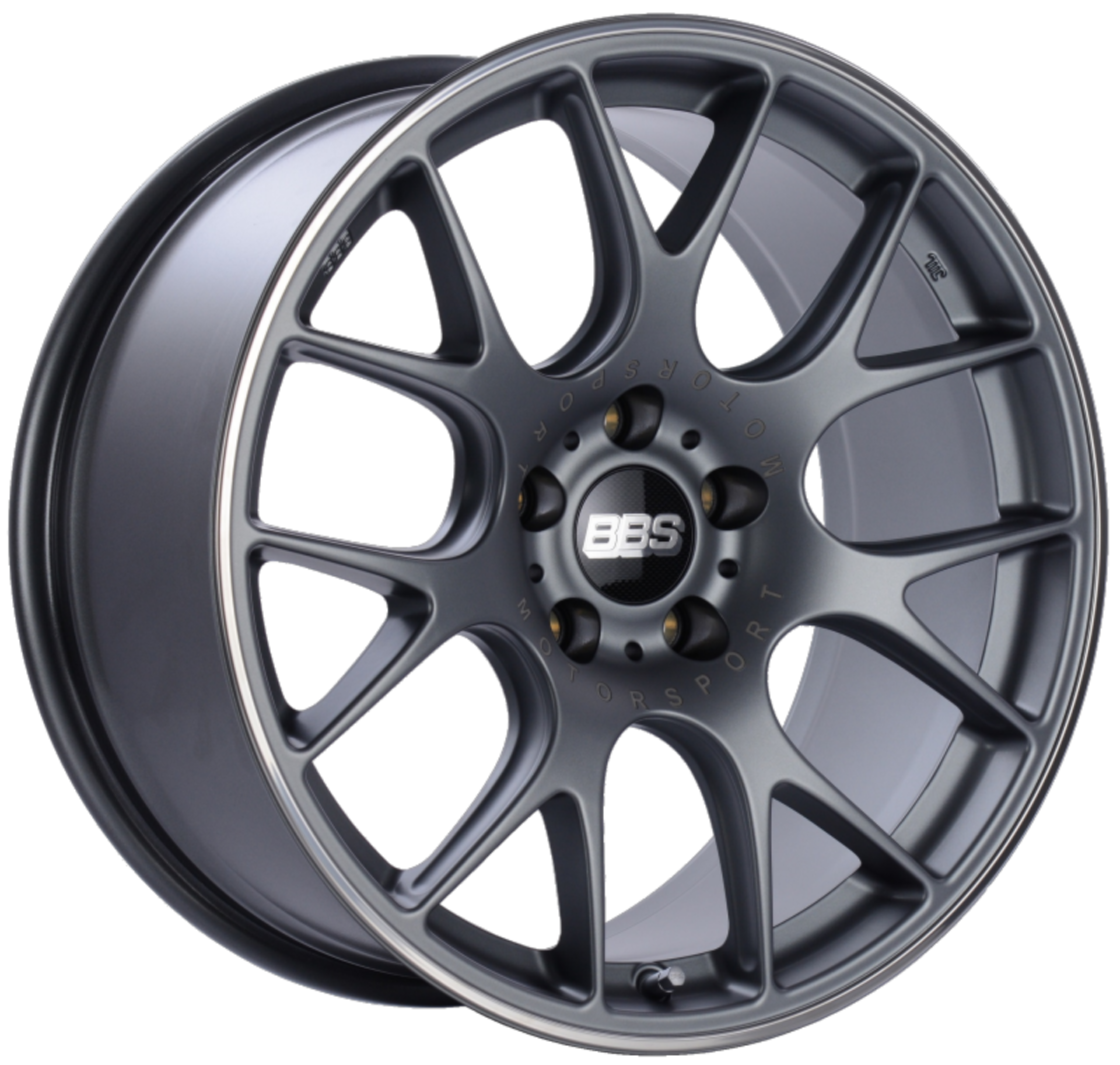 Picture of BBS CH-R 19x9-5 5x120 ET35 Satin Titanium Polished Rim Protector Wheel -82mm PFS-Clip Required