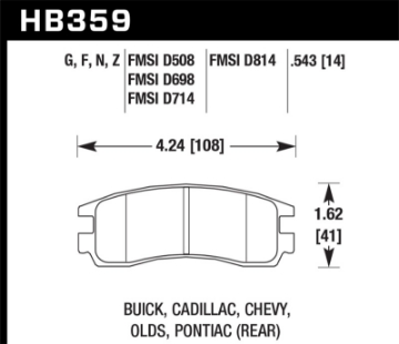 Picture of Hawk Performance Ceramic Street Brake Pads