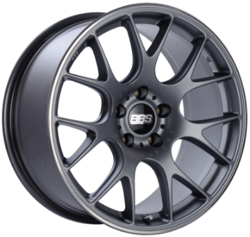 Picture of BBS CH-R 19x9-5 5x112 ET35 Satin Titanium Polished Rim Protector Wheel -82mm PFS-Clip Required