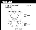 Picture of Hawk 04-10 BMW 535i-545i-550i - 04-10 645Ci-650i -02-09 745i-745Li-750 HP+ Street Brake Pads
