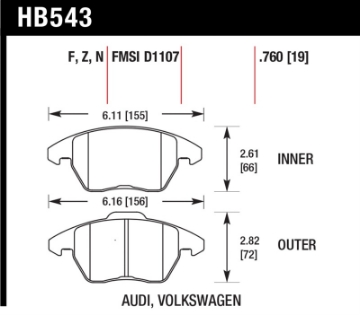 Picture of Hawk HP+ Street Brake Pads