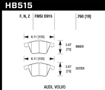 Picture of Hawk Performance Ceramic Street Brake Pads