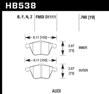 Picture of Hawk Performance Ceramic Street Brake Pads