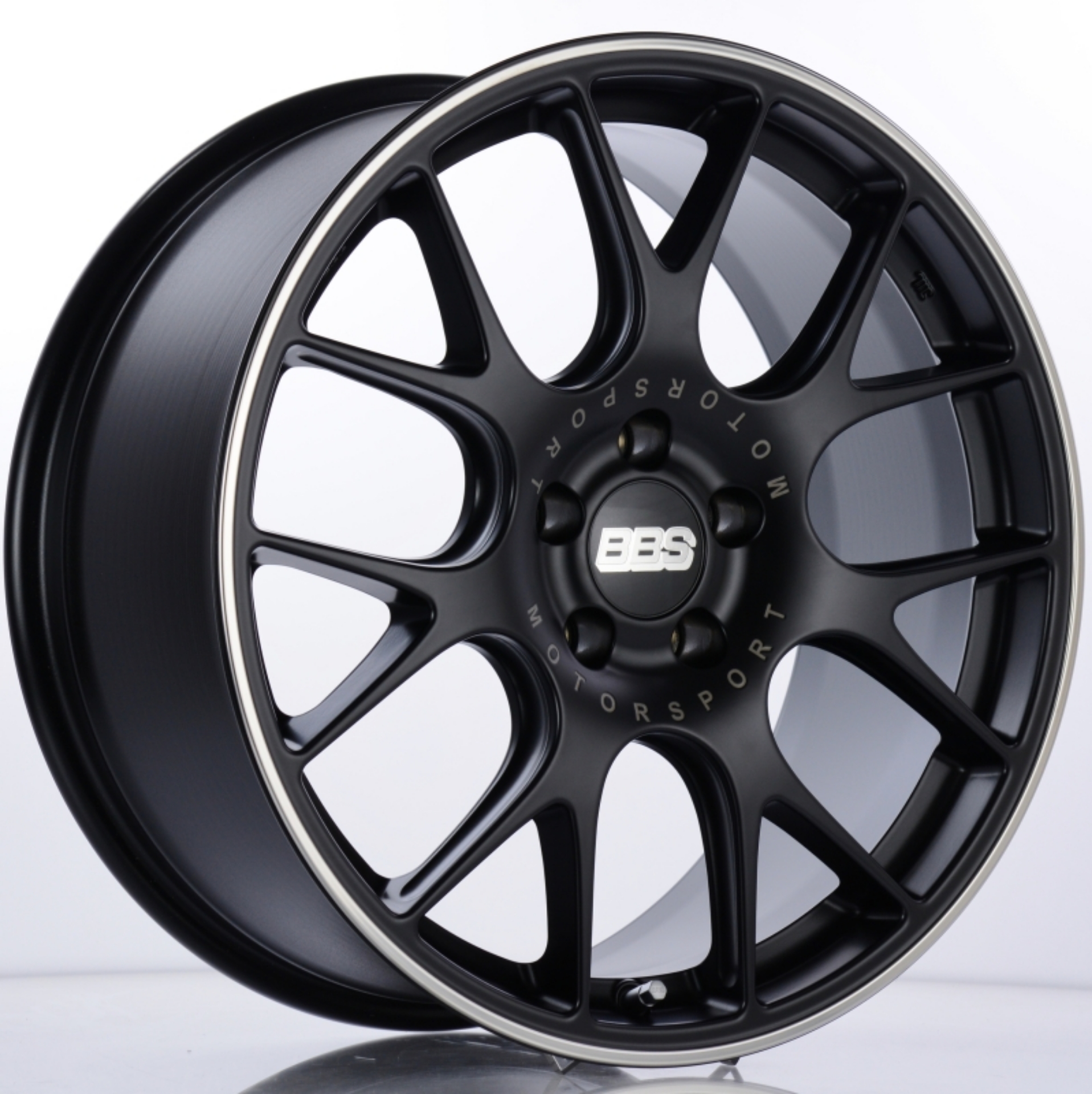 Picture of BBS CH-R 19x8-5 5x112 ET32 Satin Black Polished Rim Protector Wheel -82mm PFS-Clip Required