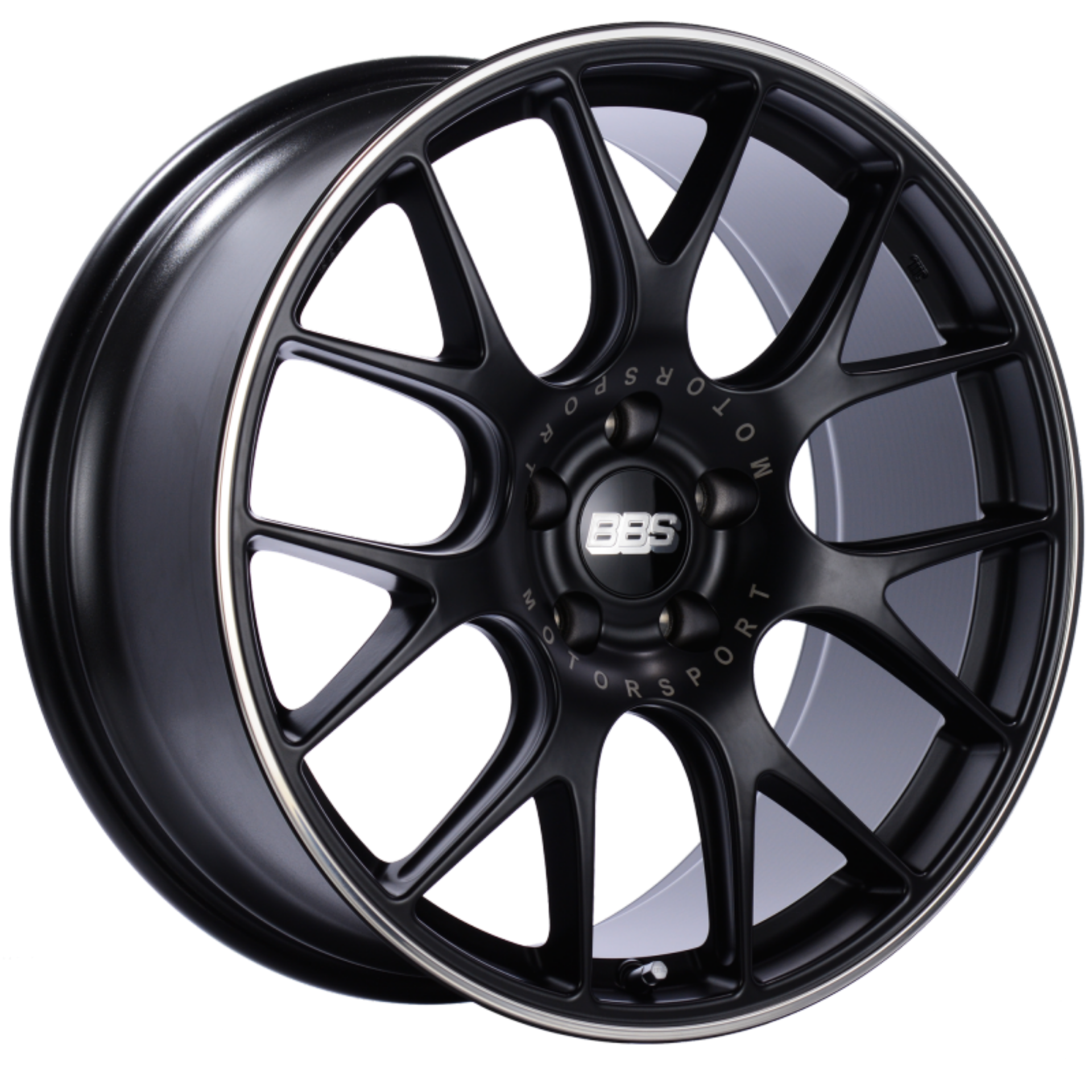 Picture of BBS CH-R 20x9 5x120 ET29 Satin Black Polished Rim Protector Wheel -82mm PFS-Clip Required