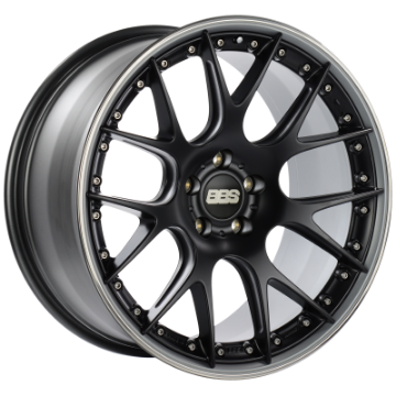 Picture of BBS CH-RII 21x10-5 5x120 ET35 Satin Black Center Platinum Lip SS Rim Prot Wheel -82mm PFS-Clip Req