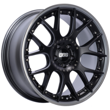 Picture of BBS CH-RII 20x11-5 5x130 ET47 CB71-6 Satin Black Center Platinum Lip Stainless Rim Protector Wheel