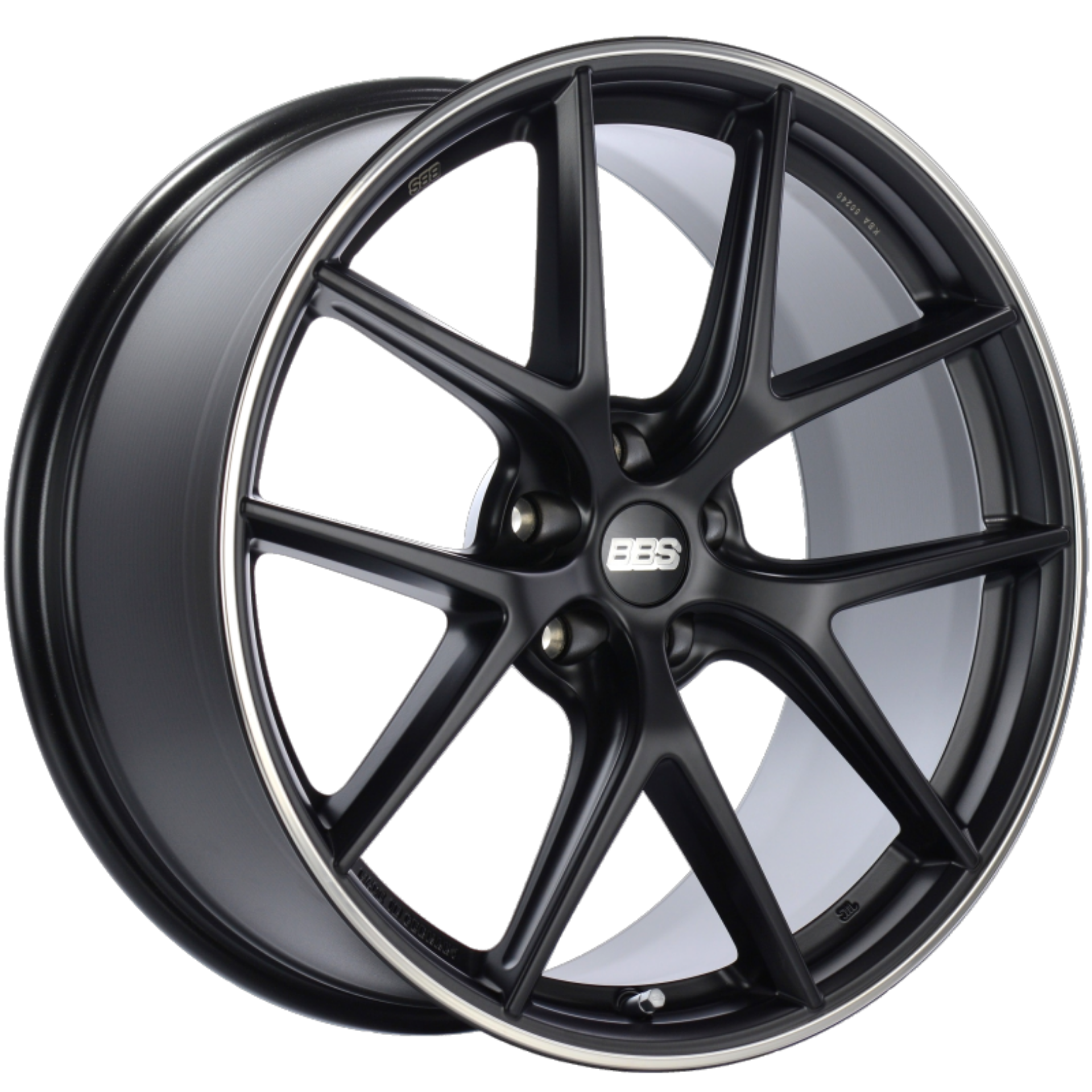 Picture of BBS CI-R 20x10 5x112 ET45 Satin Black Polished Rim Protector Wheel -82mm PFS-Clip Required