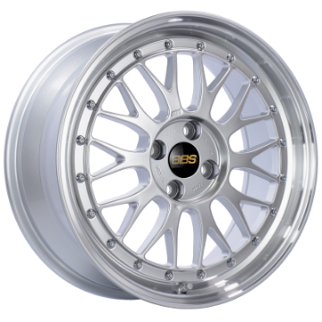 Picture of BBS LM 17x7-5 4x100 ET40 Diamond Silver Center Diamond Cut Lip Wheel -70mm PFS-Clip Required
