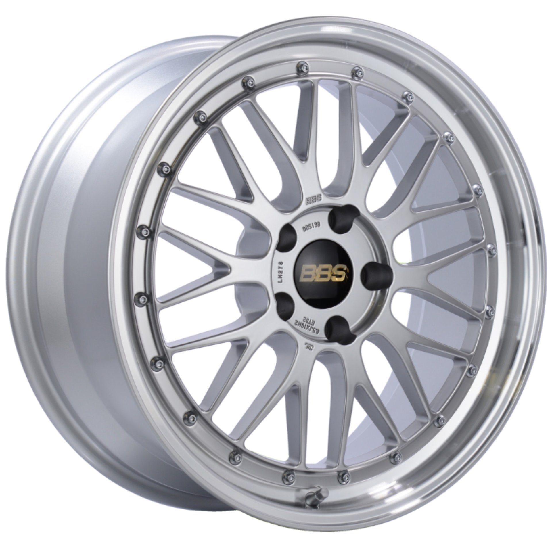 Picture of BBS LM 20x10 5x120 ET45 Diamond Silver Center Diamond Cut Lip Wheel -82mm PFS-Clip Required