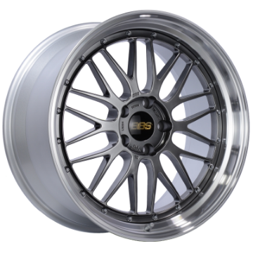 Picture of BBS LM 20x10 5x120 ET33 Diamond Black Center Diamond Cut Lip Wheel -82mm PFS-Clip Required