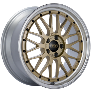Picture of BBS LM 19x8-5 5x112 ET48 Gold Center Diamond Cut Lip Wheel -82mm PFS-Clip Required