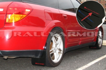 Picture of Rally Armor 05-09 Subaru Legacy - Outback Black UR Mud Flap w-Red Logo