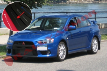 Picture of Rally Armor 08-17 Mitsubishi EVO X Black UR Mud Flap w- Grey Logo