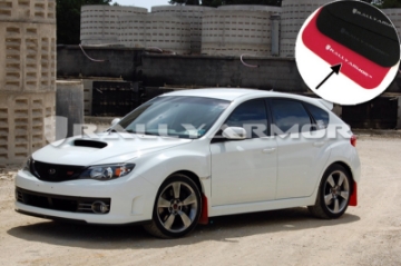 Picture of Rally Armor 08-11 Subaru STI Hatch Only - 11-14 WRX Hatch Only Red UR Mud Flap w-White Logo