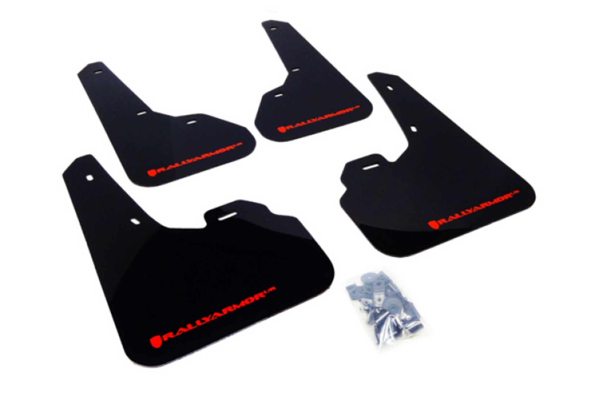 Picture of Rally Armor 10-13 Mazda3-Speed3 Hatch-Sedan Black UR Mud Flap w-Red Logo