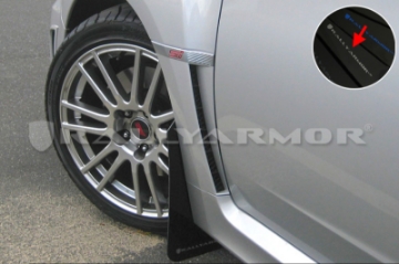 Picture of Rally Armor 11-14 Subaru WRX-STI Sedan Only Black UR Mud Flap w-Silver Logo