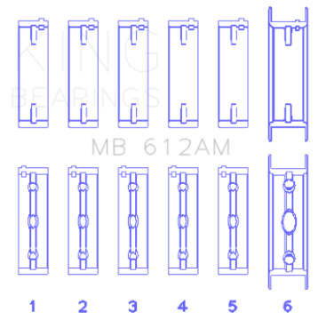 Picture of King Engine Bearings Volvo 520-B5252 Main Bearing Set - Size STD