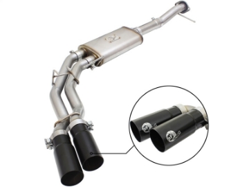 Picture of aFe Rebel Exhausts 3in SS Cat-Back 09-14 Ford F-150 4-6-5-0-5-4L w- Black Tips